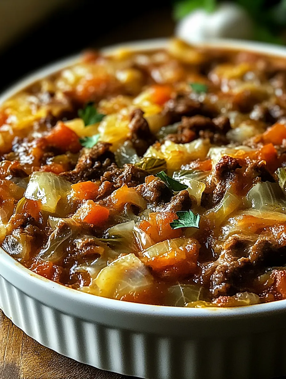 Easy Cabbage Beef Bake