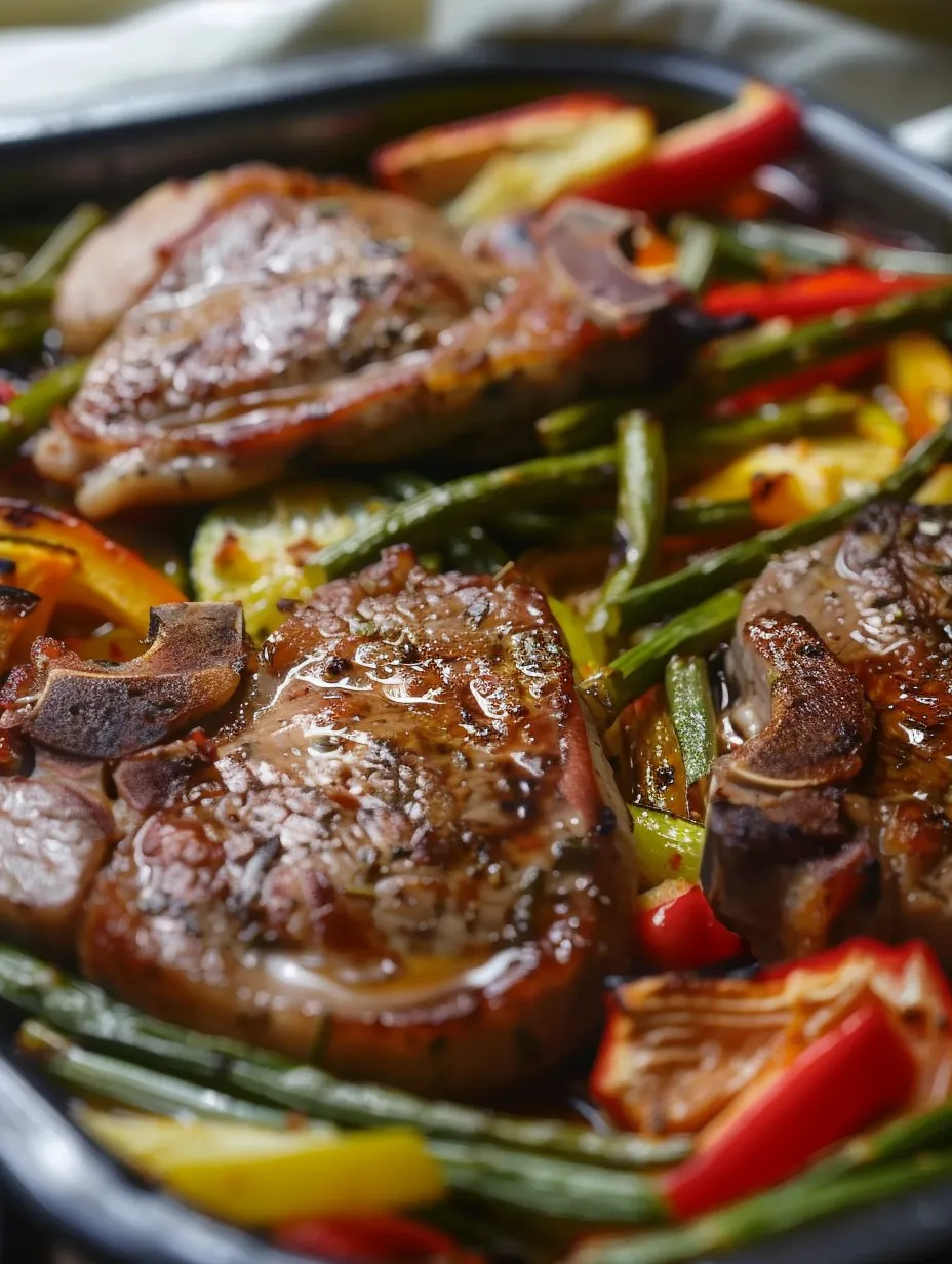 Easy Sheet Pan Pork Chops and Vegetables Recipe