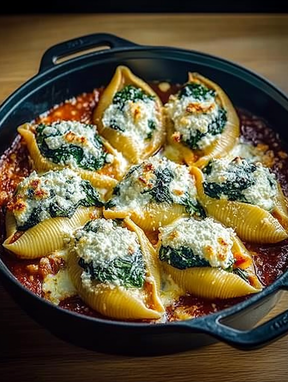 Spinach and Ricotta Stuffed Shells