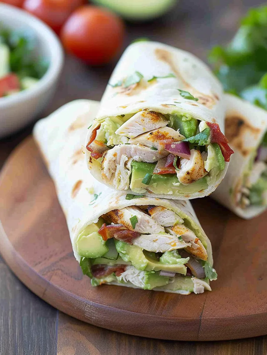 Easy Chicken Avocado Wrap Recipe