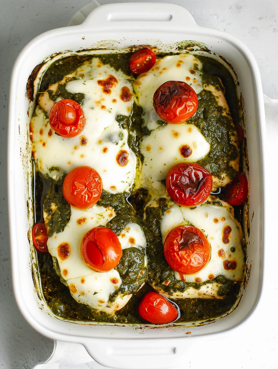 Easy Baked Pesto Mozzarella Chicken Recipe