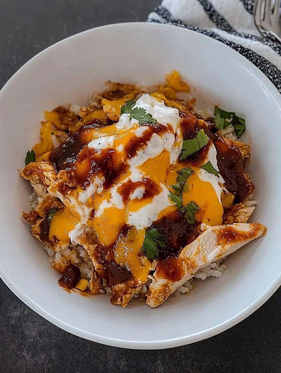 High Protein BBQ Ranch Chicken Bowl Recipe