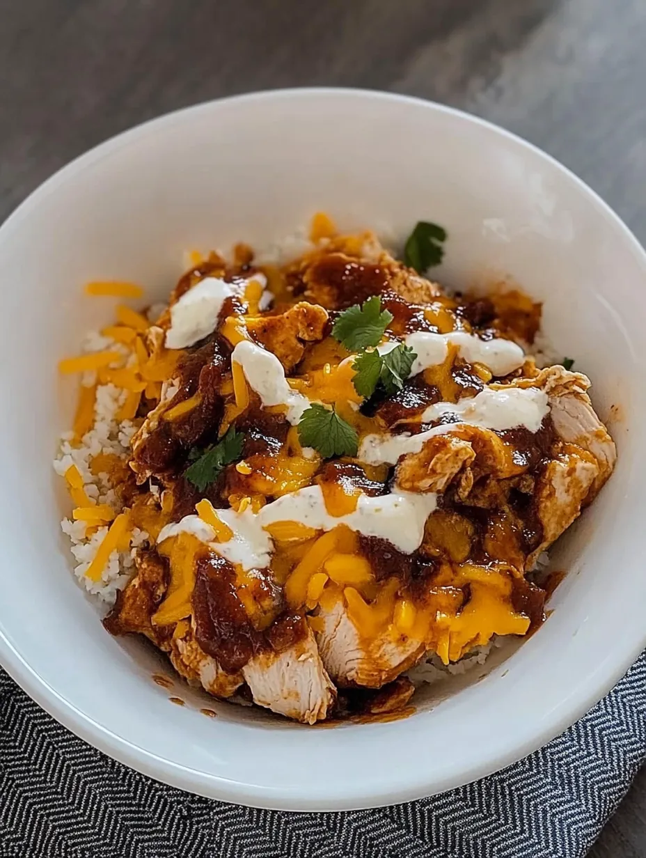 Easy High Protein BBQ Ranch Chicken Bowl