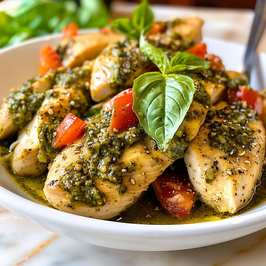 Crockpot Pesto Chicken