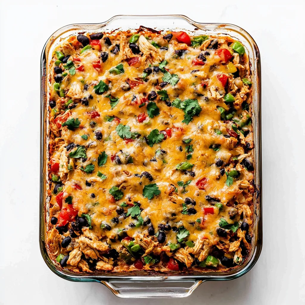 Easy Chicken Burrito Casserole