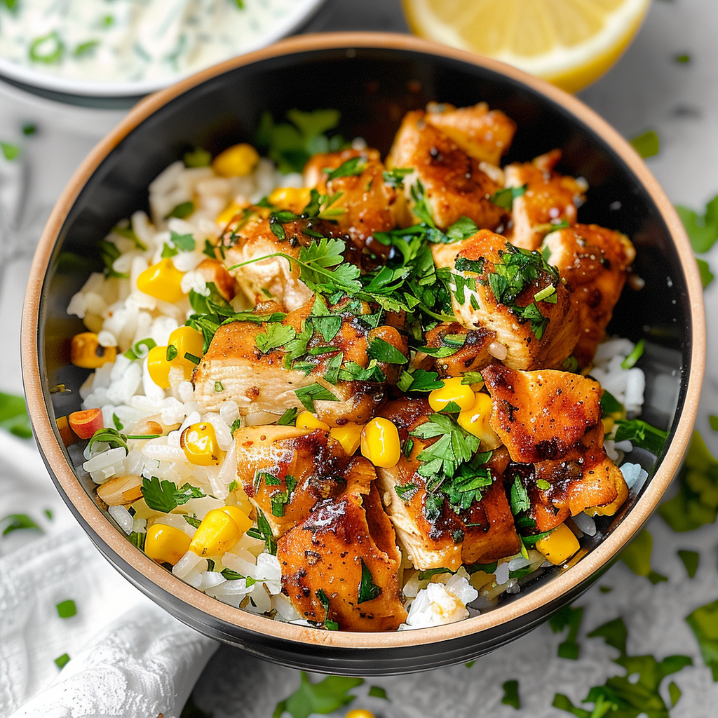 Chicken Corn Rice Bowls