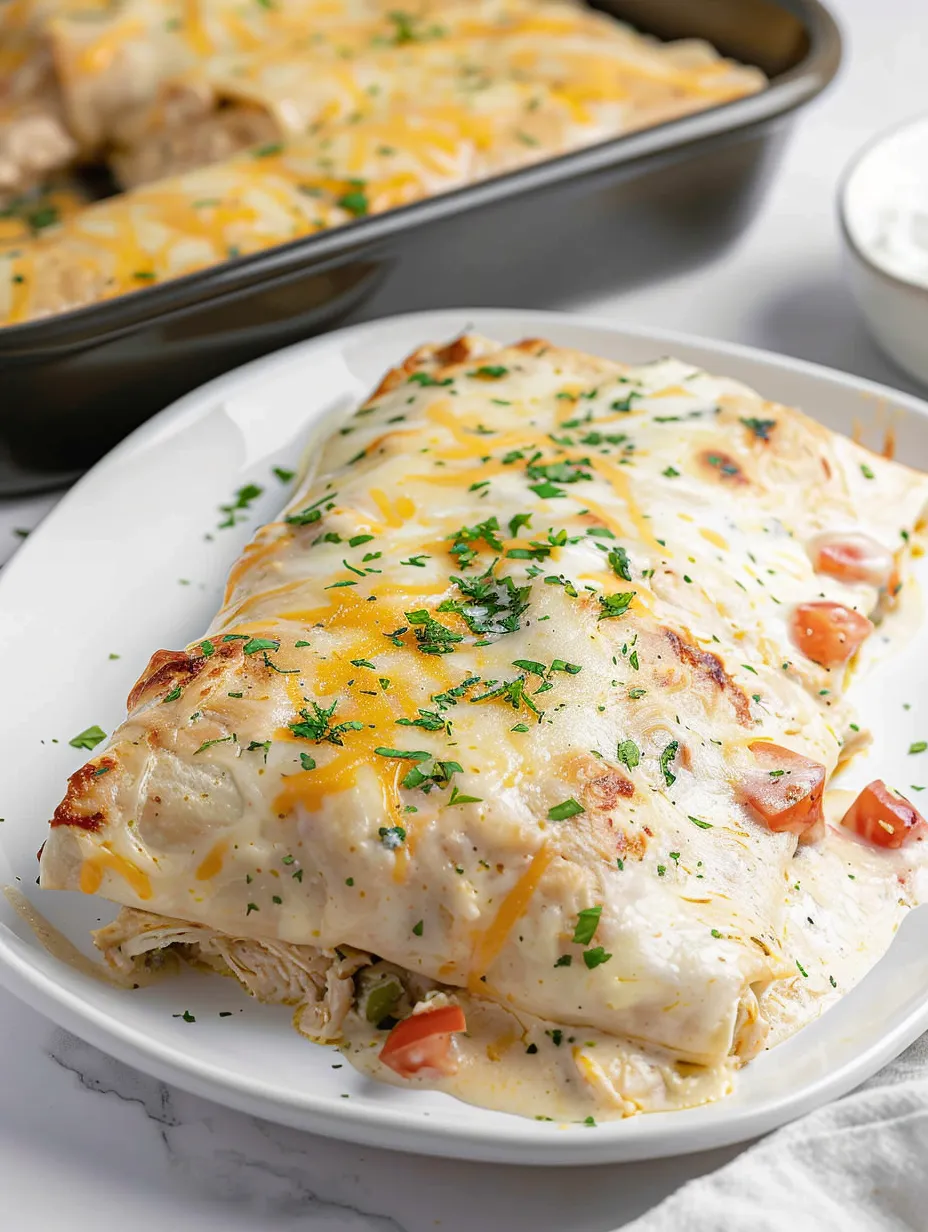 Creamy White Chicken Enchiladas Recipe