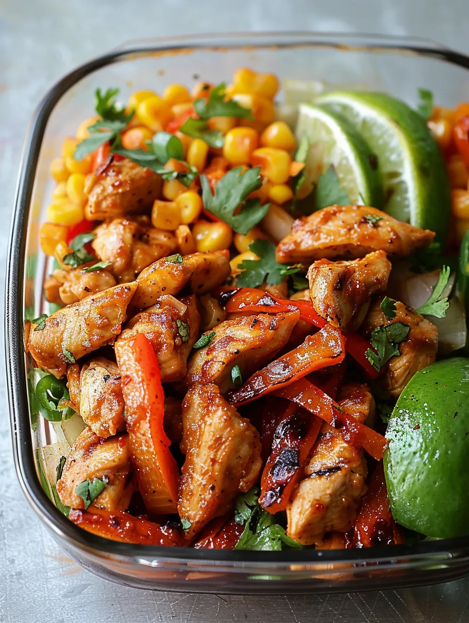 Healthy Chicken Fajita Meal Prep Bowl Recipe