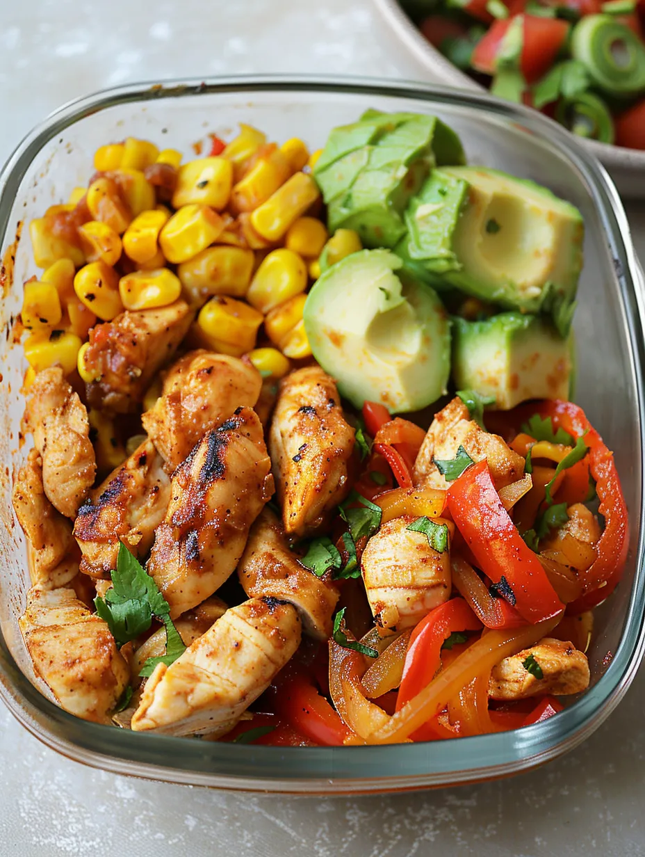 Easy Healthy Chicken Fajita Meal Prep Bowl