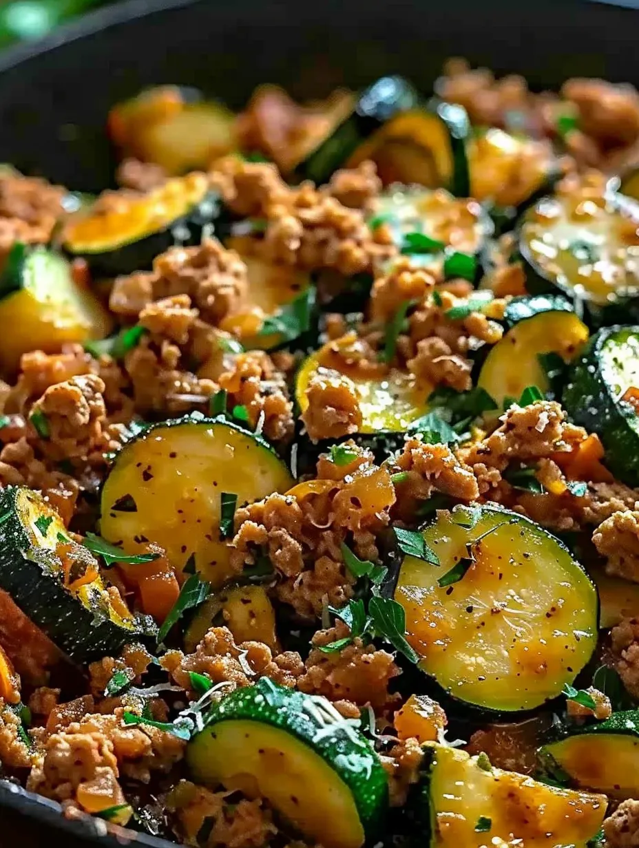 Ground Turkey and Zucchini Skillet Recipe