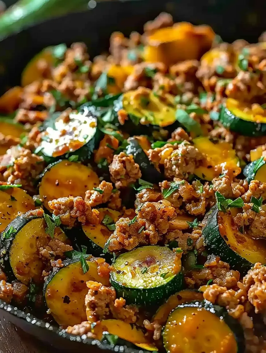 Easy Ground Turkey and Zucchini Skillet