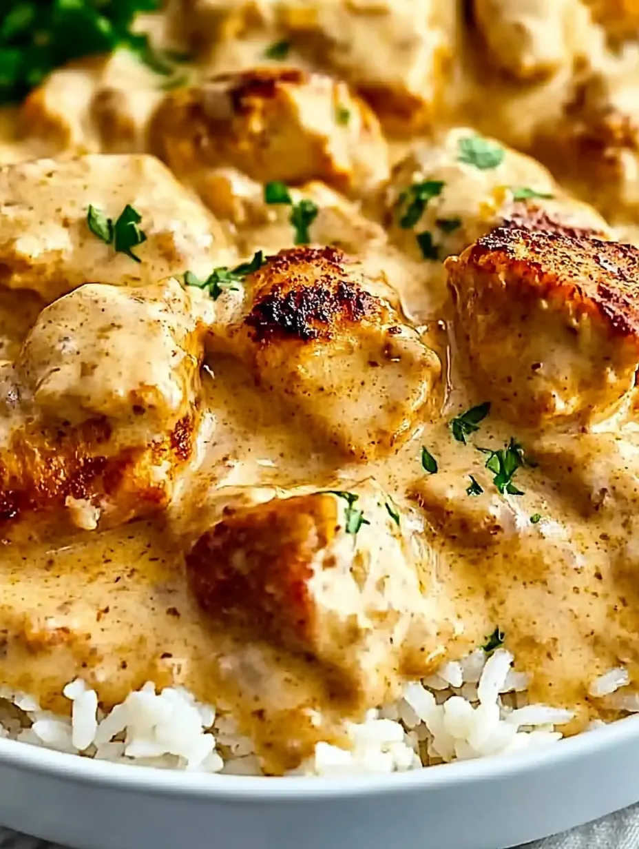 Creamy Smothered Chicken and Rice Recipe