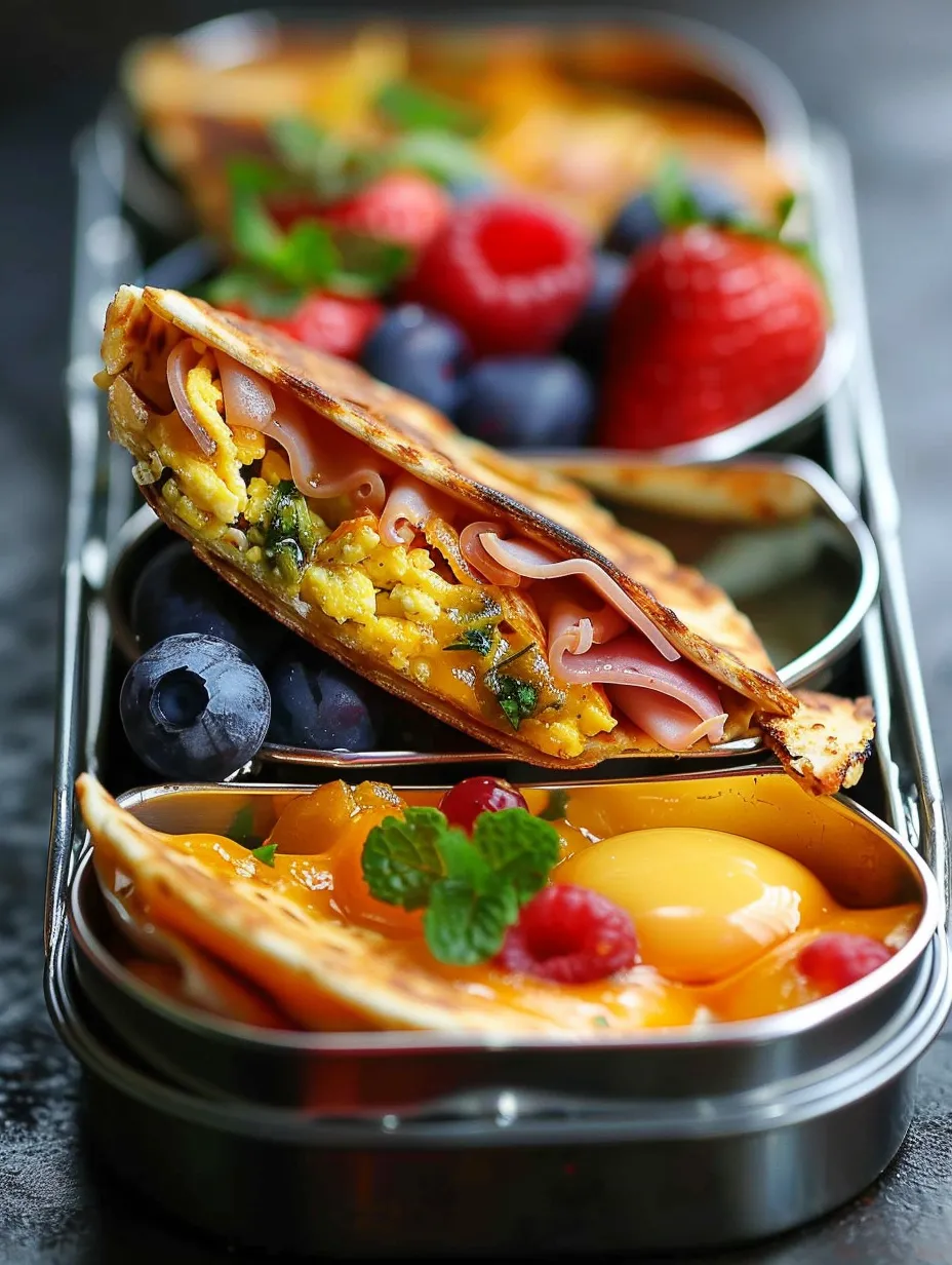 Ham, Egg, and Cheese Breakfast Quesadillas Recipe