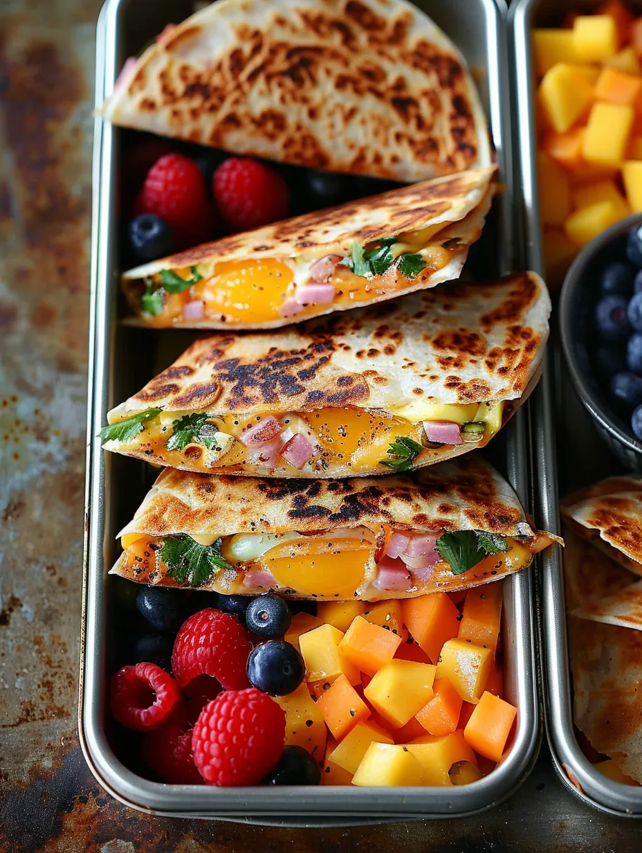 Easy Ham, Egg, and Cheese Breakfast Quesadillas Recipe