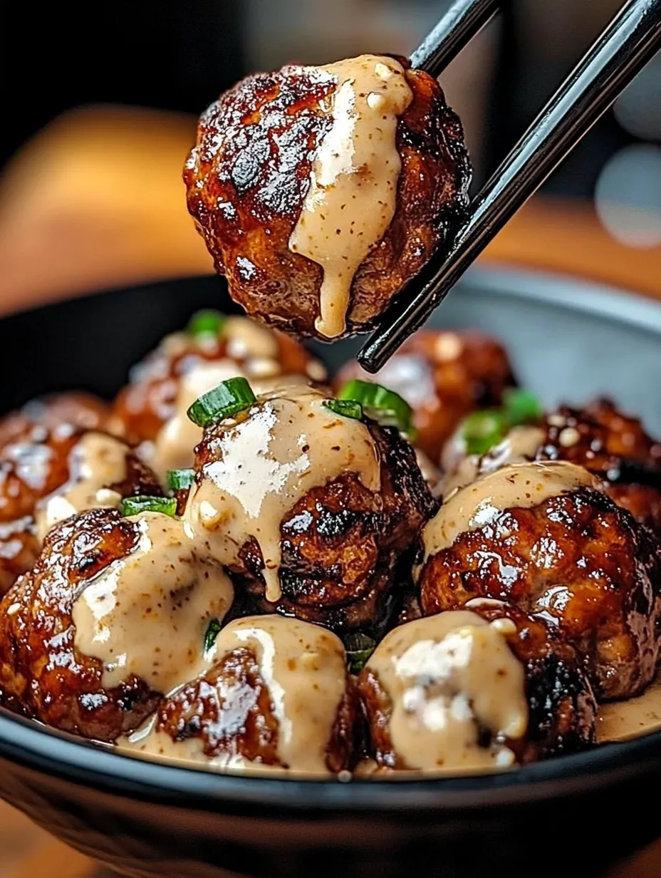 Korean BBQ Meatballs with Spicy Mayo Dip Recipe