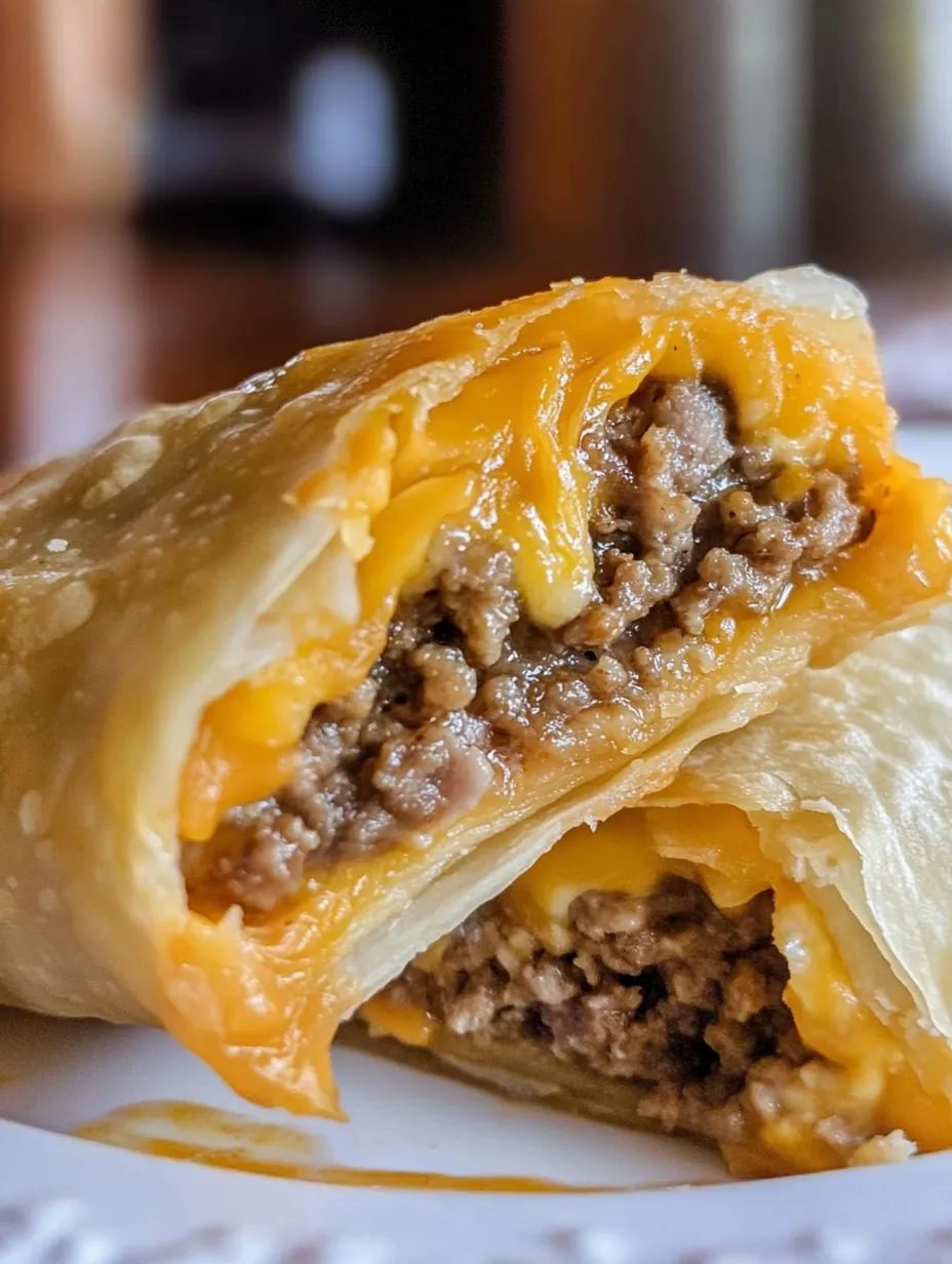Cheeseburger Egg Rolls Recipe