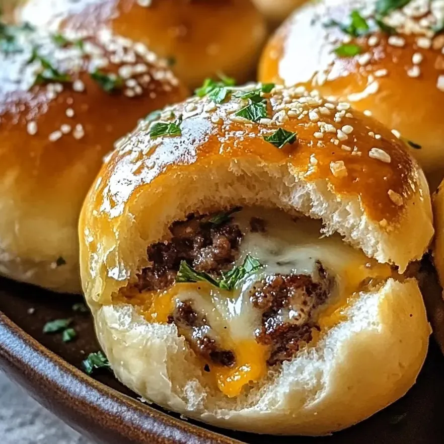 Garlic Parmesan Cheeseburger Bombs