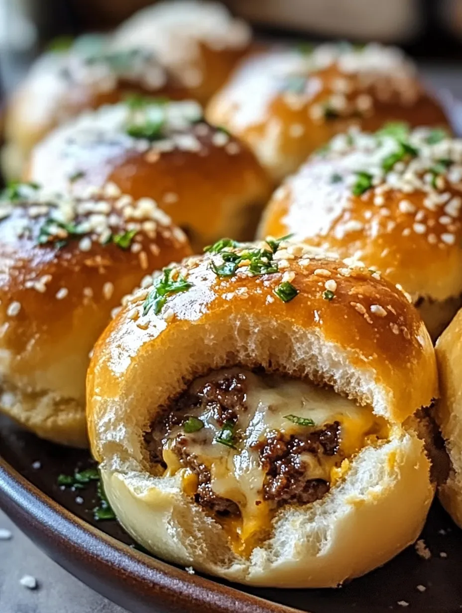 Garlic Parmesan Cheeseburger Bombs Recipe