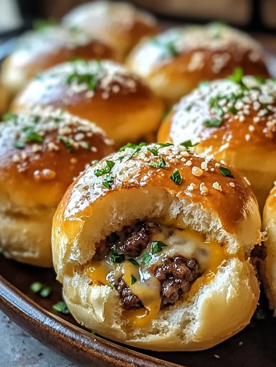 Easy Garlic Parmesan Cheeseburger Bombs Recipe