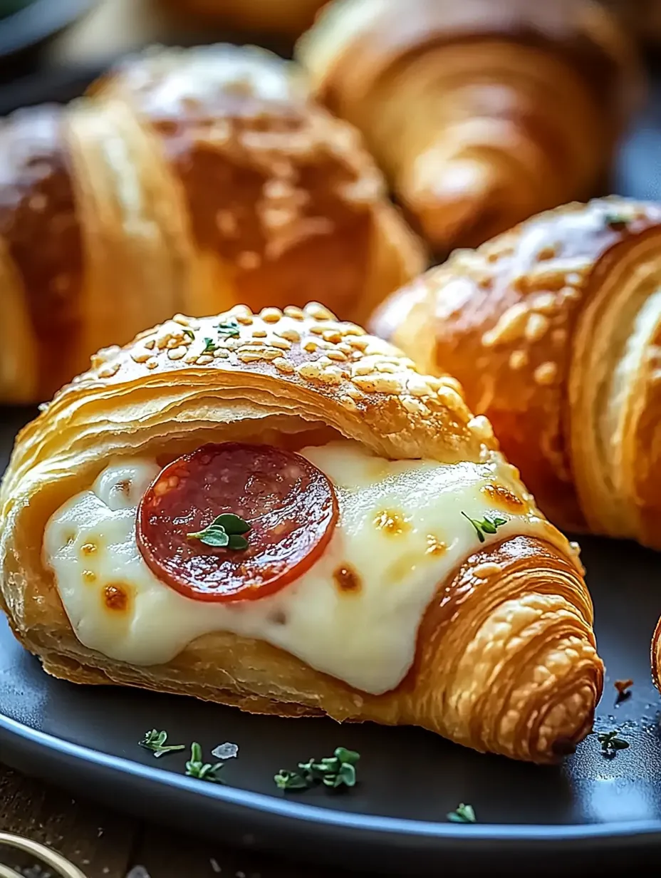 Easy Mozzarella Pepperoni Croissant Rolls Recipe