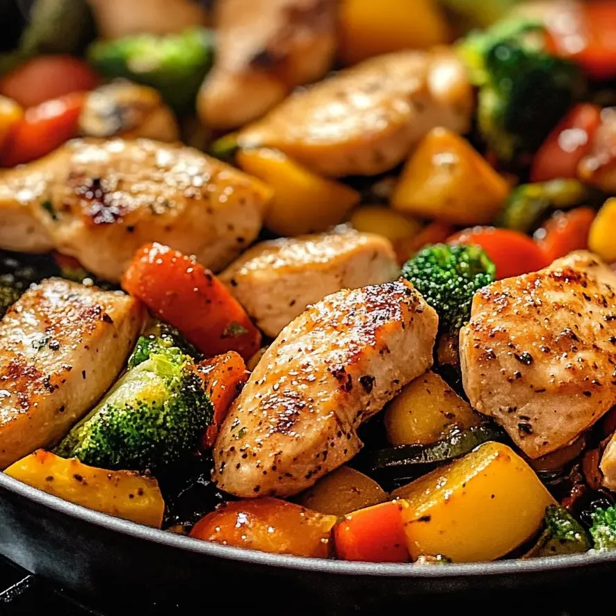 Healthy Chicken and Vegetables Skillet