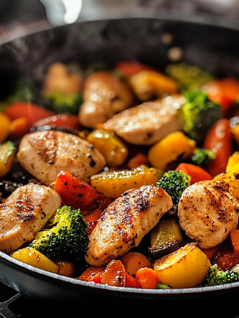 Healthy Chicken and Vegetables Skillet Recipe