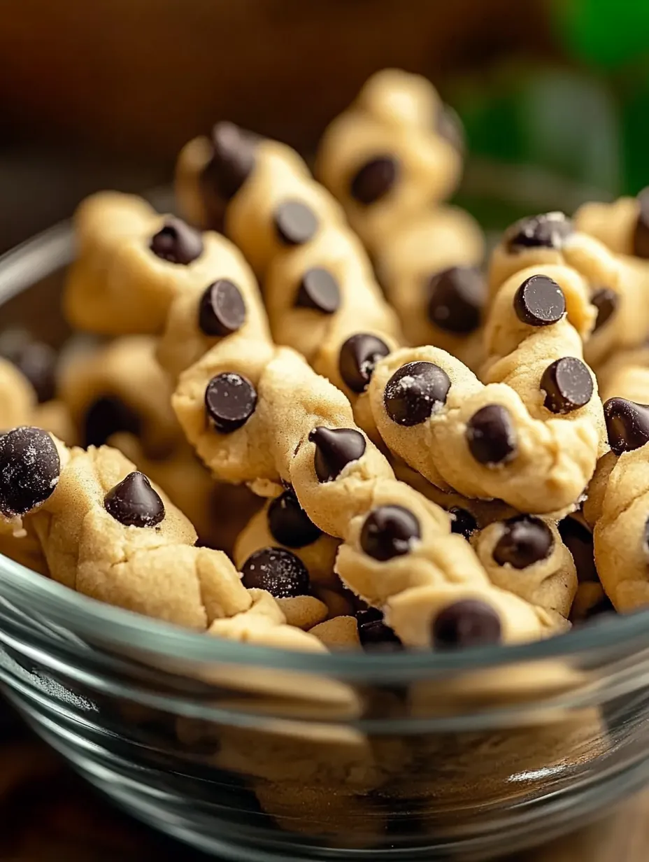 A bowl of chocolate chip dough twists recipe.