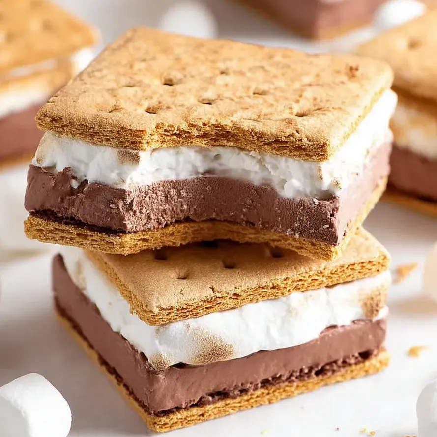 Deliciously cold layered s'mores dessert.