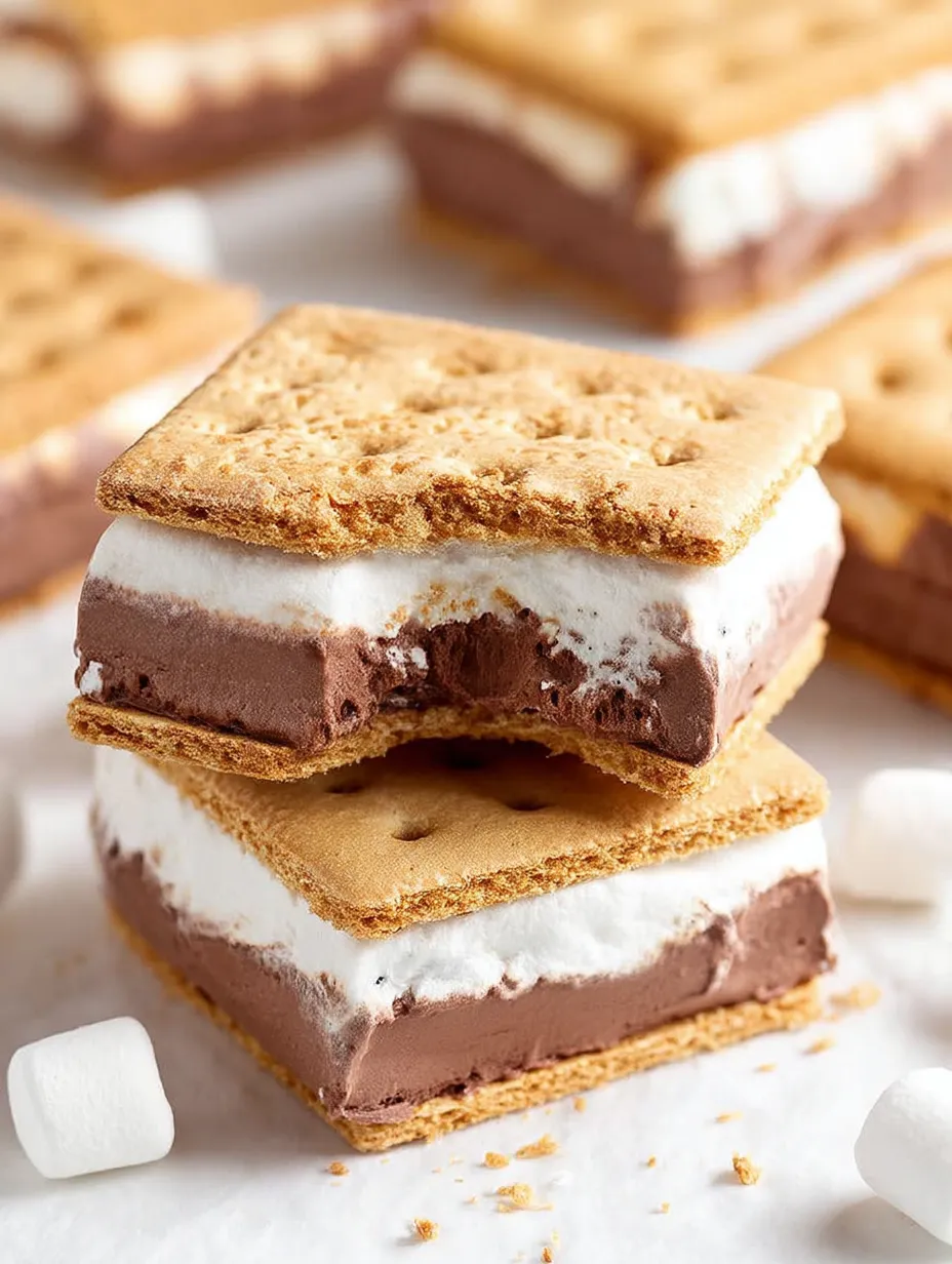 A chilled delight of frozen s'mores.