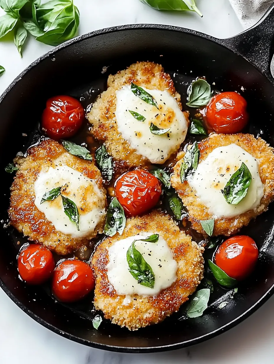 A pan of Italian basil chicken cutlets.