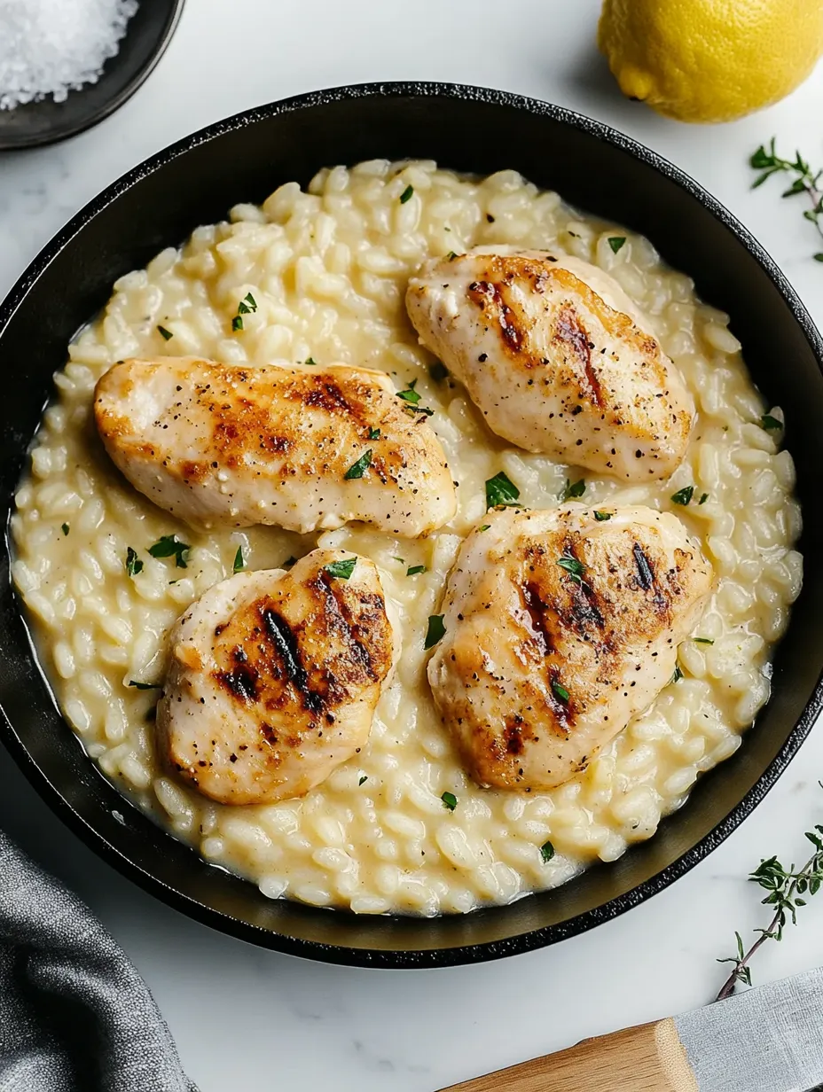 A bowl of chicken with rice and Parmesan cheese.