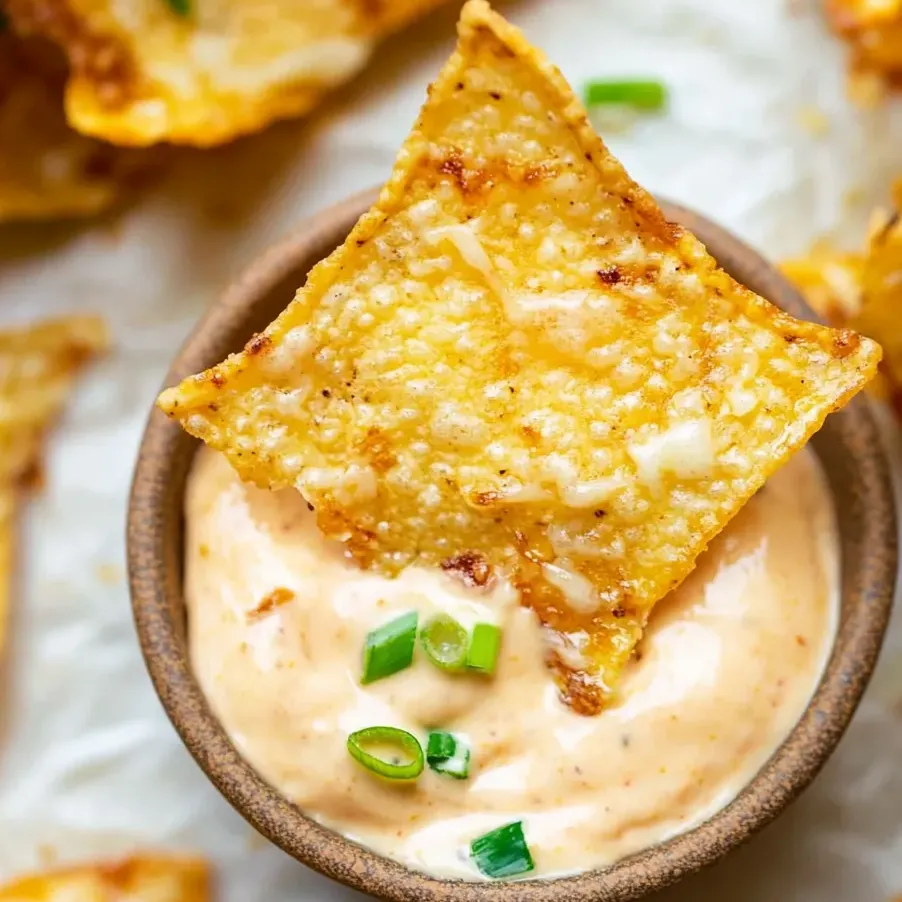 A bowl of crunchy parmesan onion chips.