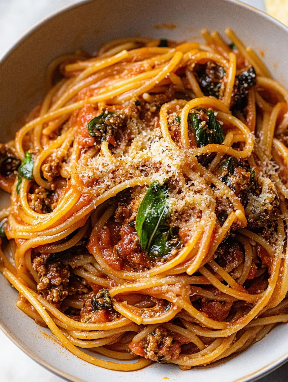 A bowl of spaghetti with meat sauce and cheese.