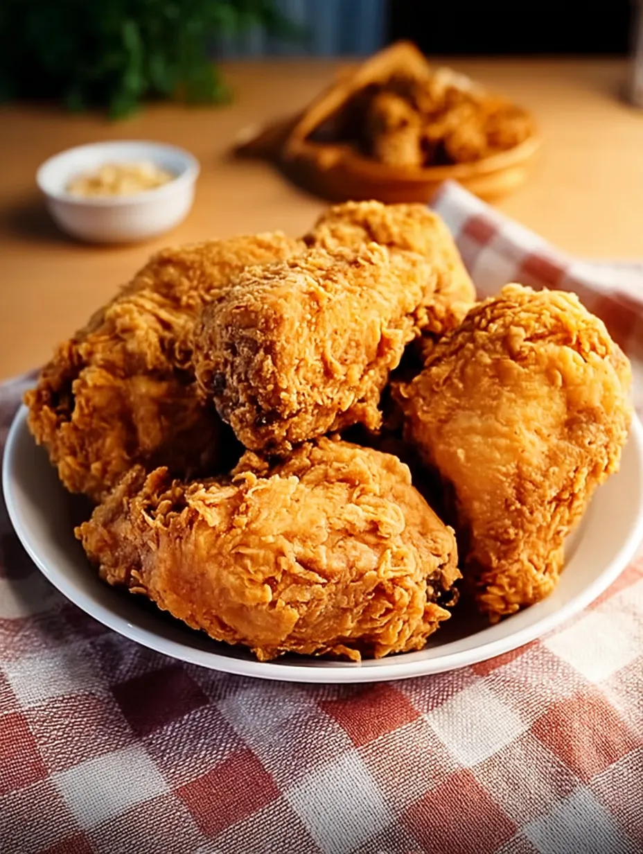 A plate of fried chicken recipe.