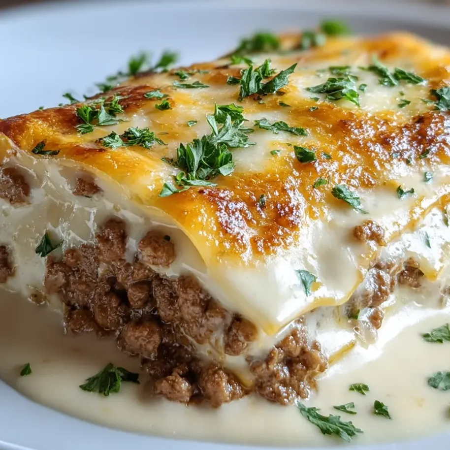 A hearty plate of brunch smothered in creamy sauce.