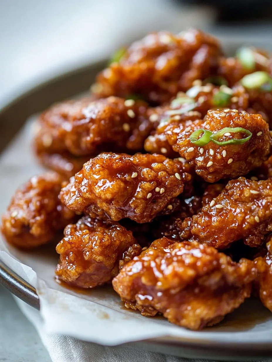 Saucy chicken on a plate surrounded by garnish.