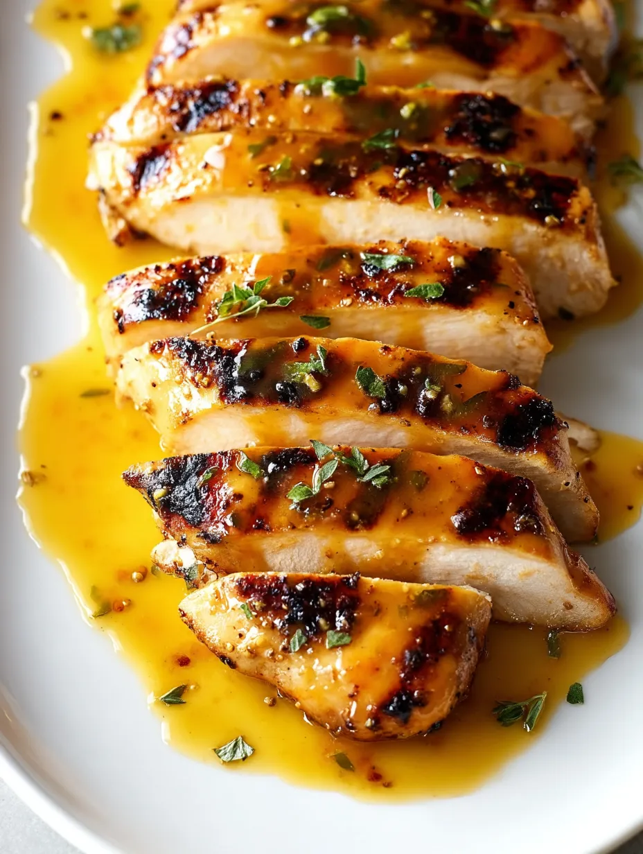 Chicken with sauce on a plate.
