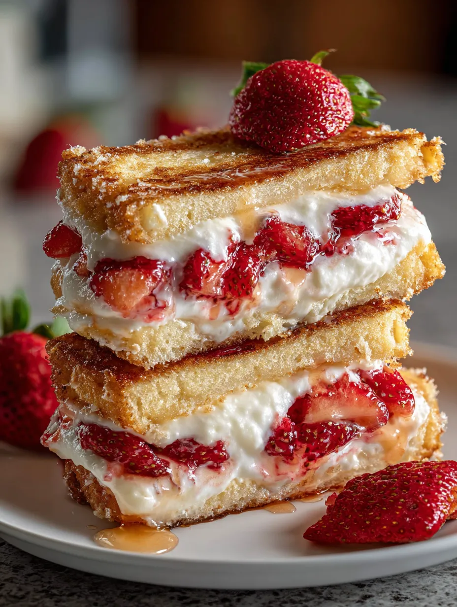 A big stack of strawberry shortcake sammies.