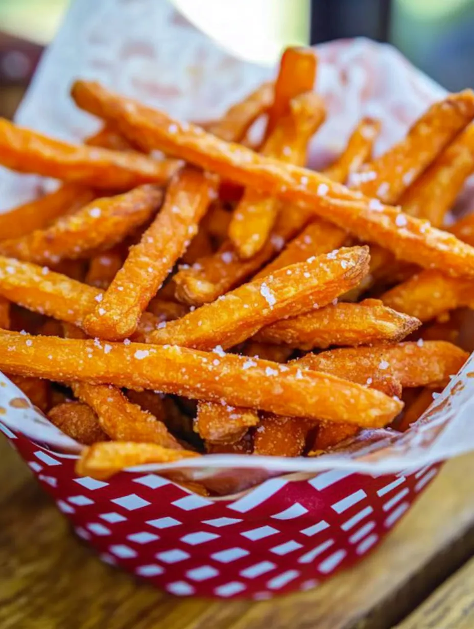 A basket of fries with salt on them.