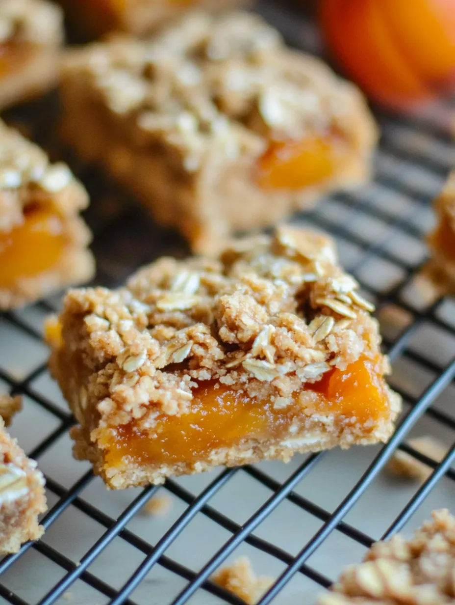 Closeup of a single fruity crumb bar.