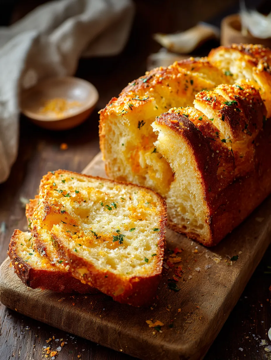 A loaf of bread piled with green herbs.