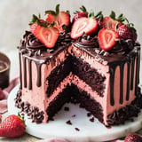 Chocolate Covered Strawberry Cake