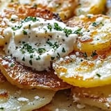 Parmesan Smashed Potatoes with Garlic Dip