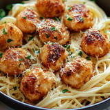 Garlic Butter Chicken Bites with Creamy Parmesan Pasta