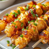 Loaded Tater Tot Skewers