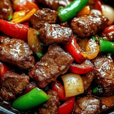 Pepper Steak with Bell Peppers and Onion