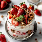 Protein Strawberry Cheesecake Overnight Oats