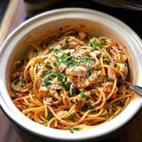 Crockpot Chicken Spaghetti