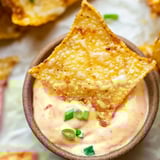 A bowl of crunchy parmesan onion chips.