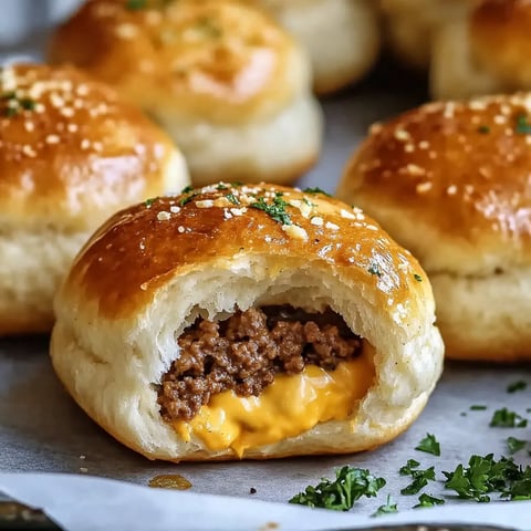 Garlic Parmesan Cheeseburger Bombs